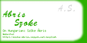 abris szoke business card