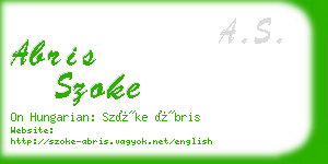 abris szoke business card